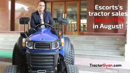 Escorts Agri Machinery sold 4,035 tractors down 16% in August 2019 image
