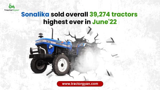 Sonalika sold overall 39,274 tractors highest ever in June'22 image