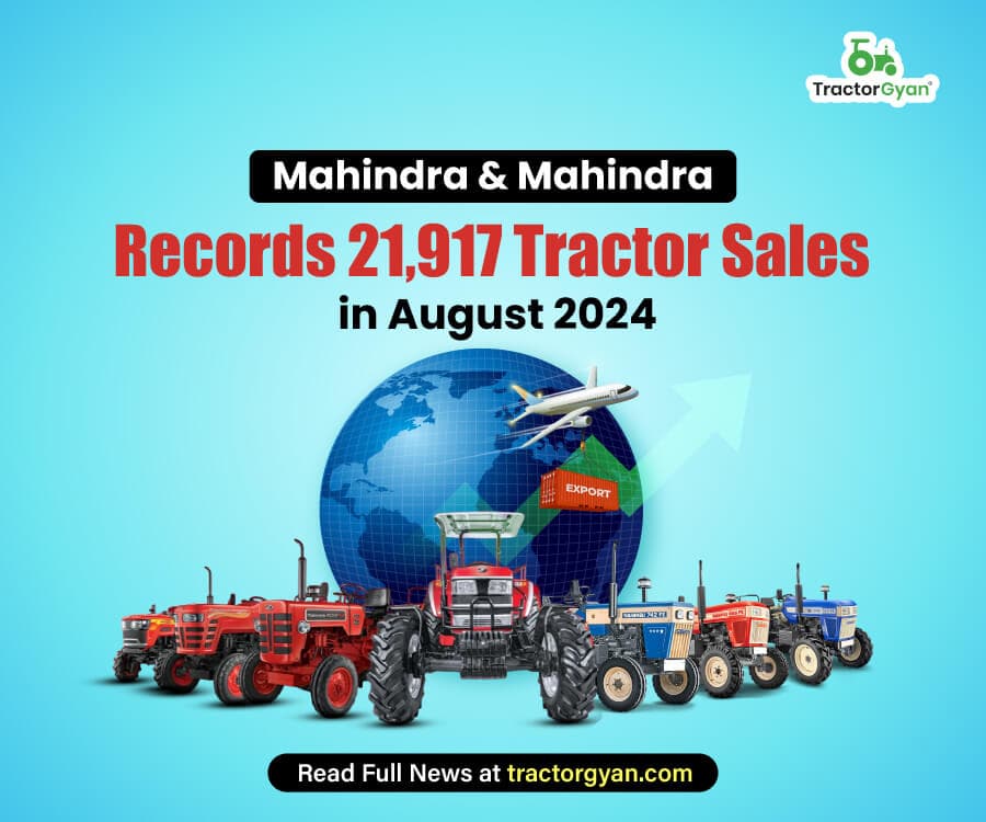 Mahindra & Mahindra Records 21,917 Tractor Sales in August 2024 Mahindra & Mahindra Records 21,917 Tractor Sales in August 2024 image