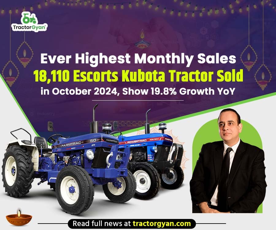 18,110 Escorts Kubota Tractor Sold in October 2024, Show 19.8% Growth YoY 18,110 Escorts Kubota Tractor Sold in October 2024, Show 19.8% Growth YoY image