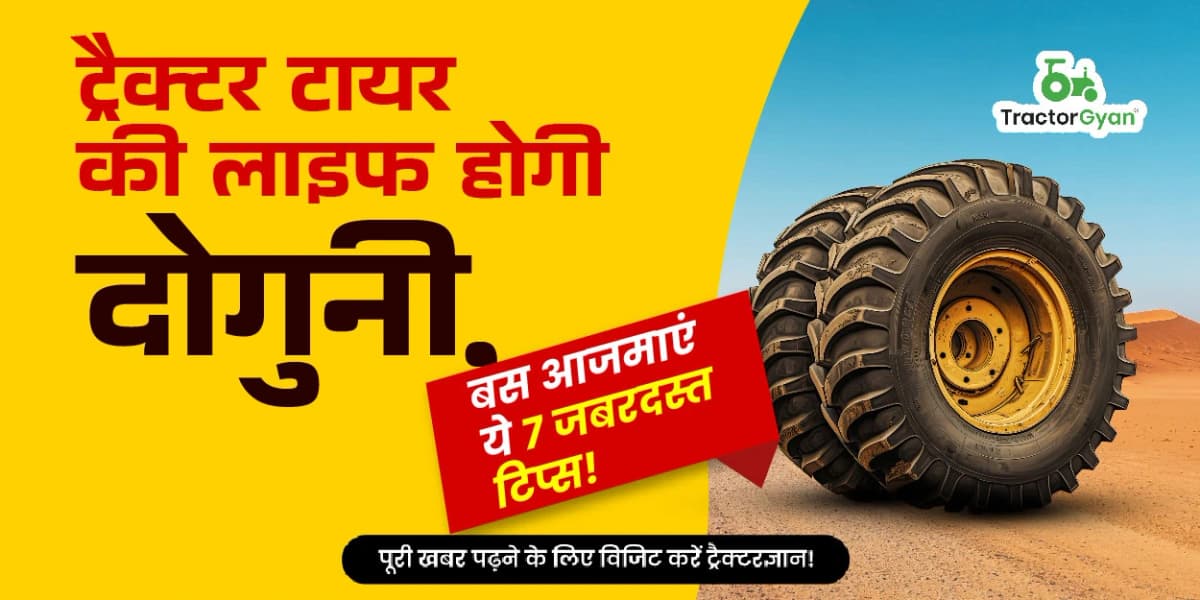 ट्रैक्टर टायर की लाइफ होगी दोगुनी, बस आजमाएं ये 7 जबरदस्त टिप्स ट्रैक्टर टायर की लाइफ होगी दोगुनी, बस आजमाएं ये 7 जबरदस्त टिप्स image