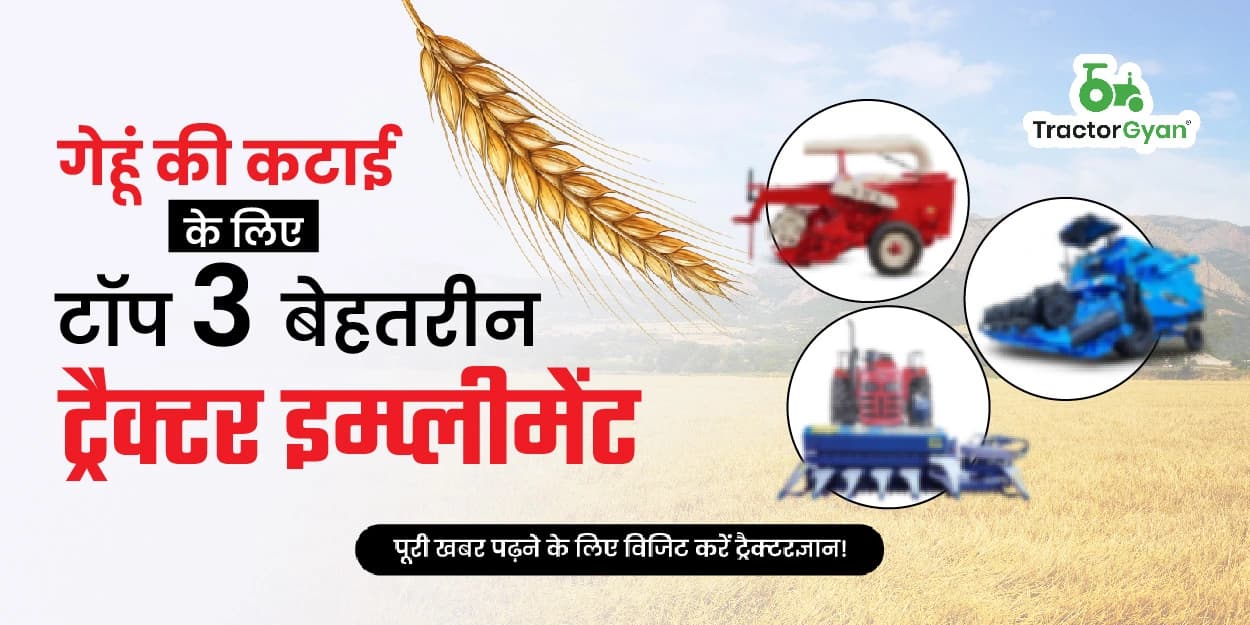 गेहूं की कटाई के लिए टॉप 3 बेहतरीन ट्रैक्टर इम्प्लीमेंट गेहूं की कटाई के लिए टॉप 3 बेहतरीन ट्रैक्टर इम्प्लीमेंट image