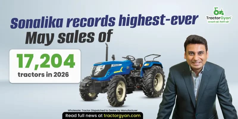 Sonalika records highest-ever May sales of 17,204 tractors in 2026 Sonalika records highest-ever May sales of 17,204 tractors in 2026 image