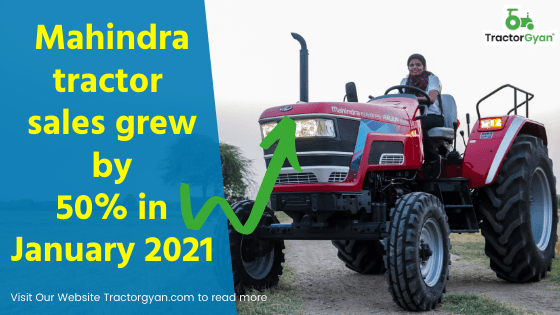 Mahindra FES tractor sales up 50 percent in january 2021 Mahindra FES tractor sales up 50 percent in january 2021 image