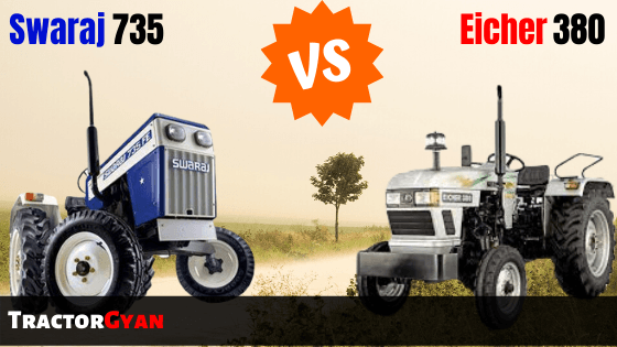 Swaraj 735 VS Eicher 380 Tractor comparison in India Swaraj 735 VS Eicher 380 Tractor comparison in India image